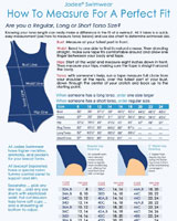 Jodee Swimwear Size Charts
